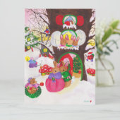 Weihnachtskarte für Holz Feiertagskarte (Stehend Vorderseite)