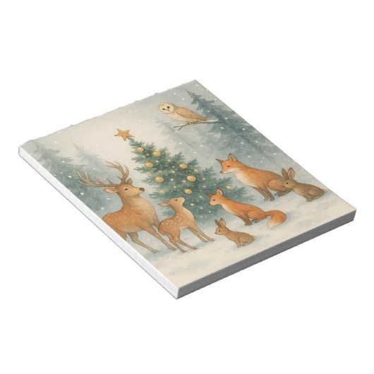 Weihnachtskarte für Holz Notizblock (angewinkelt)