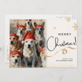 Weihnachtskarte für Hunde Feiertagskarte (Vorne/Hinten)