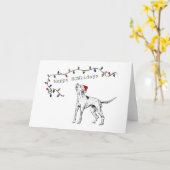 Weihnachtskarte für Hunde - innen leer Karte (Gelbe Blume)