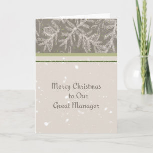 Weihnachtskarte für Ihren großartigen Manager Feiertagskarte