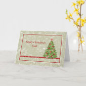 Weihnachtskarte für Ihren Vater mit Baum Karte (Gelbe Blume)