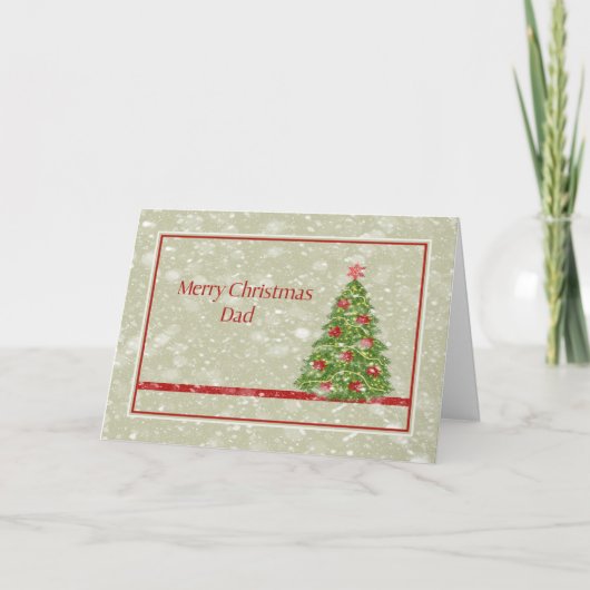 Weihnachtskarte für Ihren Vater mit Baum Karte (Vorderseite)