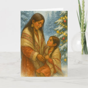 Weihnachtskarte für indianische Ureinwohner Karte