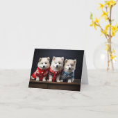 Weihnachtskarte für junge Welpen Karte (Gelbe Blume)