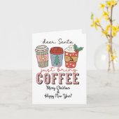 Weihnachtskarte für Kaffeeliebhaber Karte (Gelbe Blume)