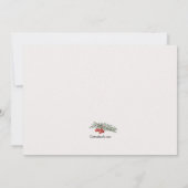 Weihnachtskarte für Kardinal Mitteilungskarte (Rückseite)