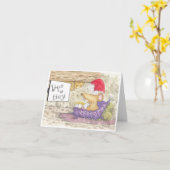 Weihnachtskarte für Käse und Maus Karte (Gelbe Blume)