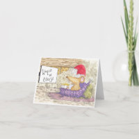 Weihnachtskarte für Käse und Maus