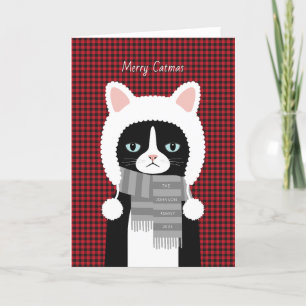 Weihnachtskarte für Katzen Feiertagskarte
