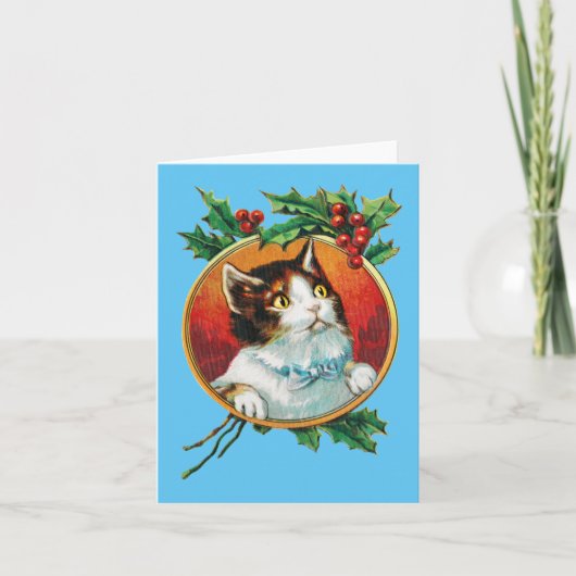 Weihnachtskarte für Katzen Karte (Vorderseite)
