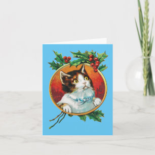 Weihnachtskarte für Katzen Karte
