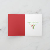 Weihnachtskarte für Kerzen, rot-grün Feiertagskarte (Innenseite)