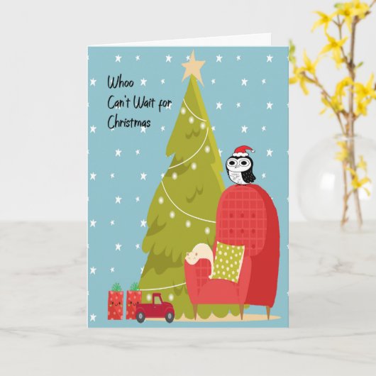 Weihnachtskarte für Kind mit Baum und Schüssel Karte (Gelbe Blume)