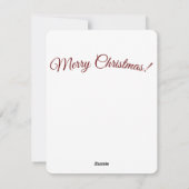 Weihnachtskarte für Kinder Feiertagskarte (Rückseite)