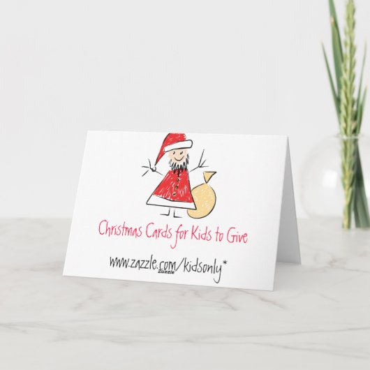 Weihnachtskarte für Kinder Feiertagskarte (Rückseite)