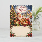 Weihnachtskarte für Kinder Feiertagskarte (Stehend Vorderseite)