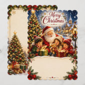 Weihnachtskarte für Kinder Feiertagskarte (Vorne/Hinten)