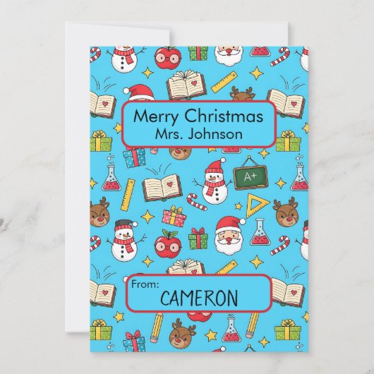 Weihnachtskarte für Kinderschullehrer Einladung (Vorderseite)