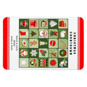 Weihnachtskarte für kreative Adventskalender Magnet (Horizontal)