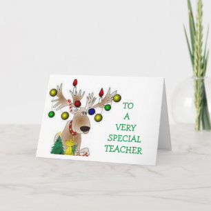 "WEIHNACHTSKARTE FÜR LEHRER" KARTE