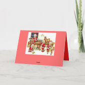 Weihnachtskarte für lustige Kinder Feiertagskarte (Rückseite)