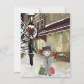 Weihnachtskarte für Mädchen Mitteilungskarte (Vorderseite)