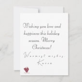 Weihnachtskarte für Mädchen Mitteilungskarte (Rückseite)