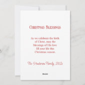 Weihnachtskarte für Madonna und Kind Feiertagskarte (Rückseite)