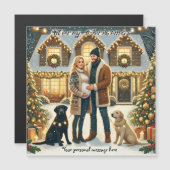 Weihnachtskarte für Magnet (Vorne/Hinten)