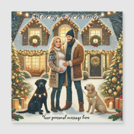 Weihnachtskarte für Magnet