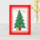 Weihnachtskarte für Mama mit Baum Karte (Gelbe Blume)