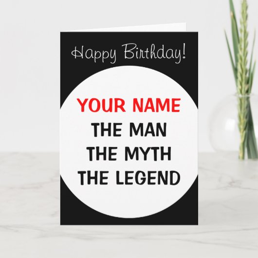 Weihnachtskarte für Männer | Die Mythos-Legende Karte (Vorderseite)