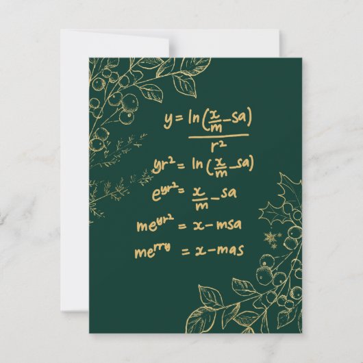 Weihnachtskarte für Mathematiker (Vorderseite)