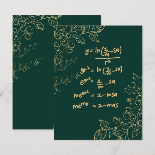 Weihnachtskarte für Mathematiker (Vorne/Hinten)