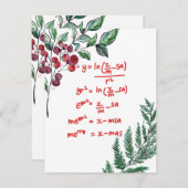 Weihnachtskarte für Mathematiker (Beeren) (Vorne/Hinten)