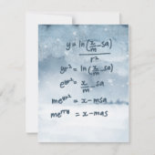 Weihnachtskarte für Mathematiker (Schneeszene) (Vorderseite)