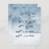 Weihnachtskarte für Mathematiker (Schneeszene) (Vorne/Hinten)