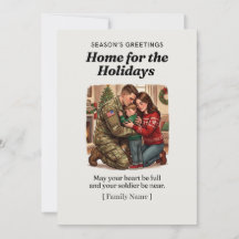 Weihnachtskarte für Militärangehörige: Zu Hause an