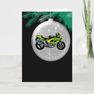 Weihnachtskarte für Motorräder Feiertagskarte