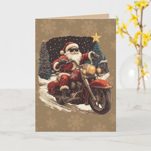 Weihnachtskarte für Motorräder Karte (Gelbe Blume)