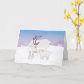 Weihnachtskarte für Mutter und Rentiere Karte (Gelbe Blume)