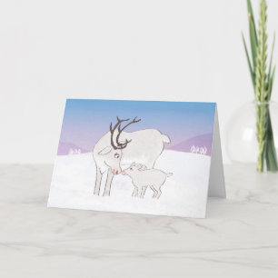 Weihnachtskarte für Mutter und Rentiere Karte