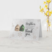 Weihnachtskarte für Nachbarn als Dankeschön Karte (Gelbe Blume)