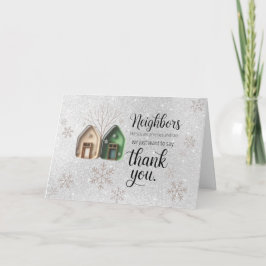 Weihnachtskarte für Nachbarn als Dankeschön Karte