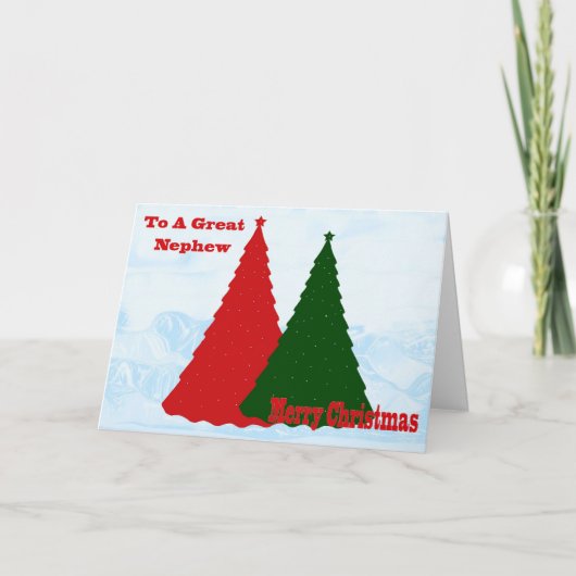 Weihnachtskarte für Nephew Feiertagskarte (Vorderseite)