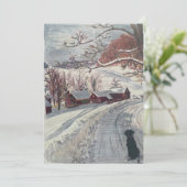 Weihnachtskarte für Neuengland Feiertagskarte (Stehend Vorderseite)