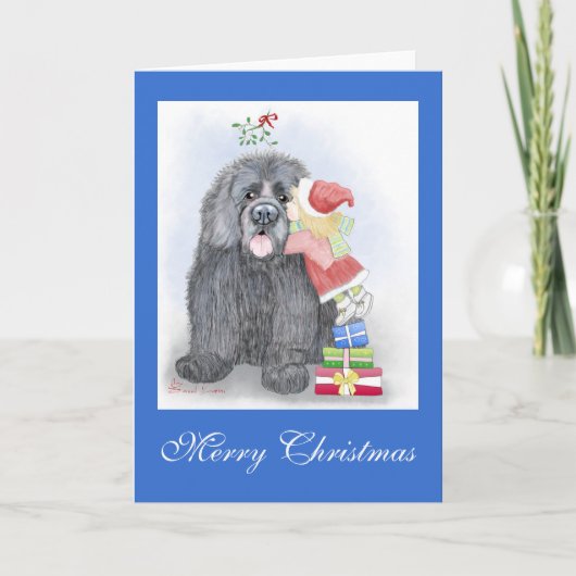 Weihnachtskarte für Neufundland Feiertagskarte (Vorderseite)