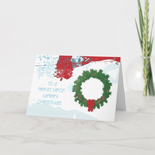 Weihnachtskarte für Nichte Feiertagskarte (Vorderseite)