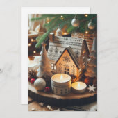 Weihnachtskarte für Nordic Weihnachten (Vorne/Hinten)